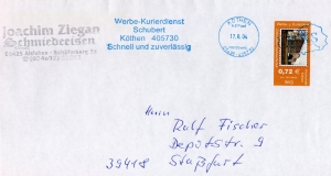 WKS Schubert: MiNr. 2, 15.04.2004, "Hochschule Köthen", Wert zu 0,72 EUR, Tagessstempel