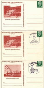 DDR: ca. 1961, 3 Privatpostkarten "Walter Ulbricht", Ganzsache  (Postkarte)