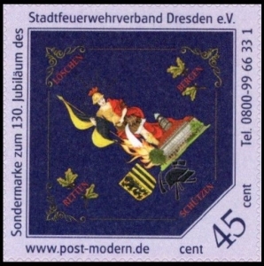 PostModern: MiNr. 40, 02.09.2006, "Fahnenweihe des Stadtfeuerwehrverbandes Dresden", Satz, postfrisch